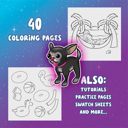 Curly Girl Summer: Cozy Coloring Book